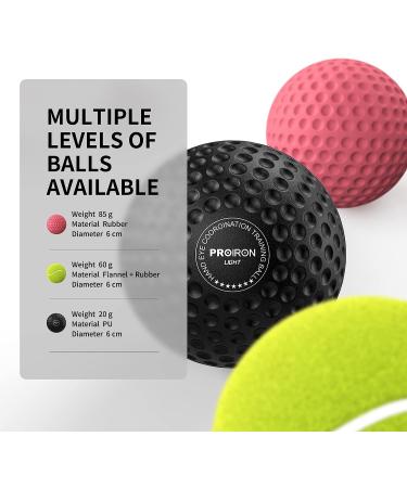 PROIRON Boxing Reflex Ball Set with Safety Glasses - Hand Eye Coordination Training Equipment for Adults and Kids - Includes 4 Balls and 2 Headbands - Ideal Boxing MMA Gift for Teenage Boys - Buy Online on SooperMarket.com