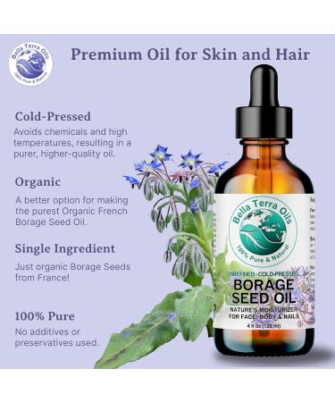 Shop Bella Terra Oils Premium Borage Seed Oil - High GLA for Luxurious Skin Radiance | 1 Gallon & Pack of 10 - International Shipping Available - Buy Online on SooperMarket.com