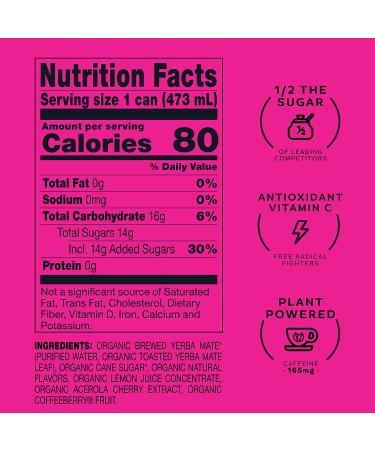 Steaz Organic Yerba Mate Tea with Coffeeberry Energy 16 oz Pack of 12 (Berrytopia) - Buy Now! - Buy Online on SooperMarket.com