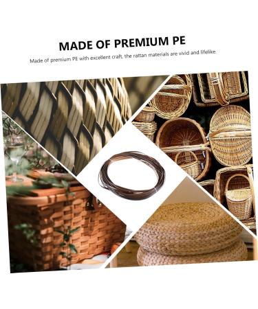 Yardenfun Pe Flat Rattan Plastic Baskets Rattan Furniture Repair Material Rattan Furniture Weaving Material or Brown 1X6000CM - Buy Online on SooperMarket.com