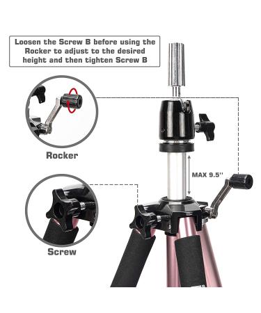 GEX 63 - Heavy Duty Canvas Block Head Tripod with Travel Bag - Rose Gold (Version 2.0) - Buy Online on SooperMarket.com
