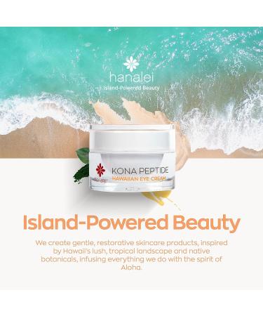 Hanalei Kona Peptide Eye Cream - Minimize Wrinkles & Puffiness | Hawaiian Botanicals, Caffeine, Peptides | Made in USA, Cruelty-Free & Vegan (0.5 oz) - Buy Online on SooperMarket.com