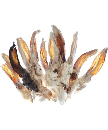 PawGang 100% Natural Rabbit Ears with Fur 500g - Healthy Hypoallergenic Dog Treats - Grain Free and Tasty Chews - EU Sourced - Bulk Bag - Buy Online on SooperMarket.com
