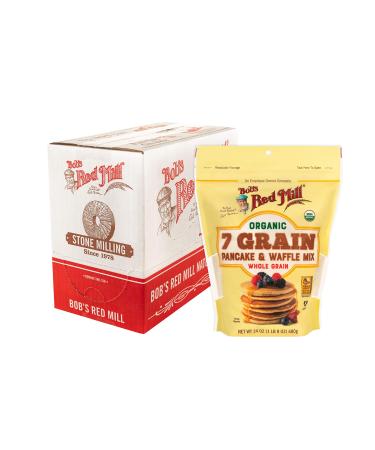 Bob's Red Mill Organic 7 Grain Pancake & Waffle Mix, 24-ounce (Pack of 4)