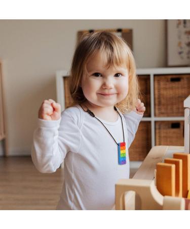 Premium You & Lemon 3-Piece Chewing Necklace Set | Silicone Teething Toys for Autism & ADHD - Rainbow Cubes for Boys & Girls - International Shipping Available - Buy Online on SooperMarket.com