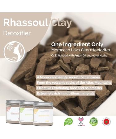 Fatima's Garden Ghassoul Powder with Rose Petals - 5.3oz Rhassoul Face and Hair Mask - 150g Pack of 1 - Buy Online on SooperMarket.com