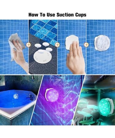Pool Lights Shower Light Pond Lights Rechargeable Submersible LED Lights Spa Lights for Hot Tub LED Pool Light for Above Ground Pool Decorations Outdoor Waterproof 1 Pack 3.3'' - Buy Online on SooperMarket.com