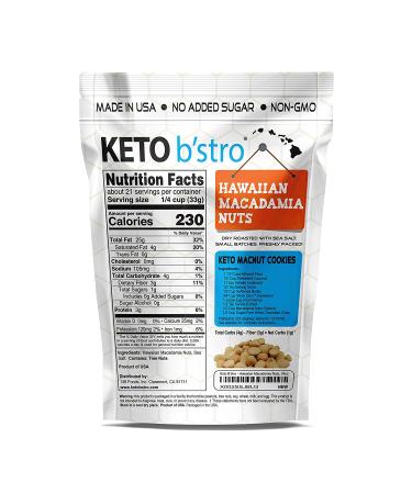 Keto B'stro Hawaiian Macadamia Nuts 24oz - Dry Roasted Sea Salted - Made in USA - Buy Online on SooperMarket.com