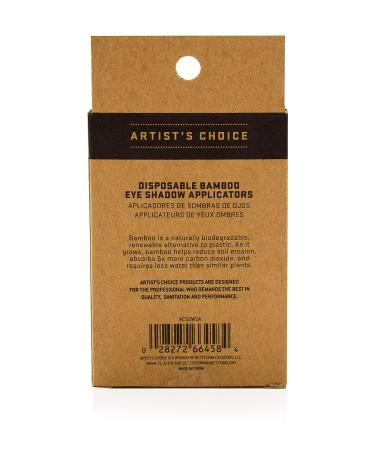 Artist's Choice Bamboo Eye Shadow Applicators - Eco-Friendly, Soft Pads for Effortless Blending | Single-End Design for Monochromatic Looks | Professional Single-Use Option - Buy Online on SooperMarket.com