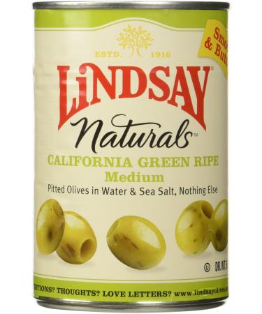 Lindsay Olives Green Ripe Medium Pitted, 6-Ounce (Pack of 6)