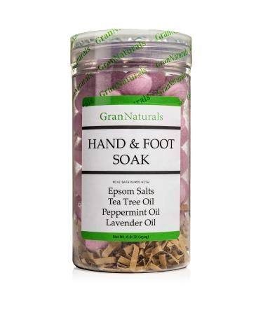 GranNaturals Mini Bath Bombs for Hand and Foot Soak - Manicure & Pedicure Epsom Salts Fizz Balls for Softening Skin, Cuticles & Calluses - Infused with Tea Tree, Lavender, Peppermint Essential Oils