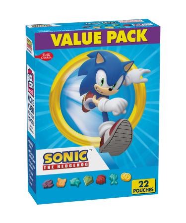 Sonic Fruit Flavored Snacks, Gummy Treat Pouches, Value Pack, 22 ct