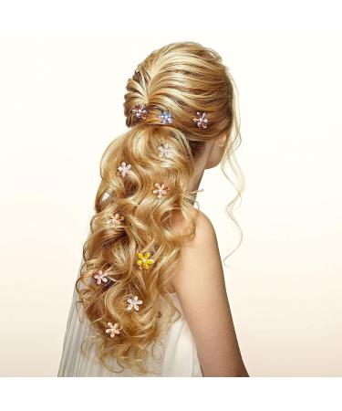 21-Piece Simple Colors Flower Crystal Hair Clips Set for Women and Girls - Mini Crystal Barrettes and Hairpins - Hair Accessories - Buy Online on SooperMarket.com