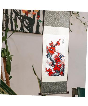 Cabilock Silk Chinese Painting Home Decor Chinese Wall Hanging Scroll Wall Art Wooden Office Household China - Buy Online on SooperMarket.com