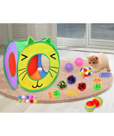 SUPJADE Cat Kitten Toys Interactive-Feather-Toys- 37Pcs Kitten Mice Toys Sets for Indoor Cats Kitten Tunnel Mice Mouse Wand Springs Teaser Toys Kitty (1#) - Buy Online on SooperMarket.com