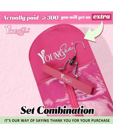 Buy Youngsee Real Hair Ombre Clip-in Extensions 40cm | Brown Blonde 120g Remy Hair | 7PCs #4/18/4 - Buy Online on SooperMarket.com