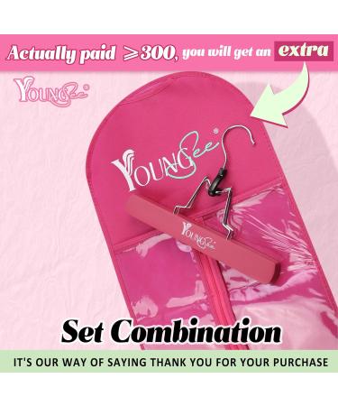 Youngsee Real Hair Extensions - Ombre Clip-In Balayage 45cm Dark Brown to Ash Blonde 120g (7PCS) - Human Hair Clip-Ons - Buy Online on SooperMarket.com
