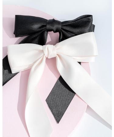 Brushworks Satin Hair Bow Duo Black & White - Buy Online on SooperMarket.com
