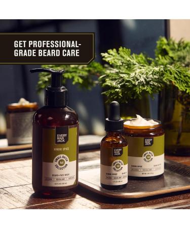 Every Man Jack Small Batch Beard Set | Hinoki Spice - Full-Sized Grooming Essentials for Men | Beard Wash Hydrating Oil & Beard Butter - Buy Online on SooperMarket.com