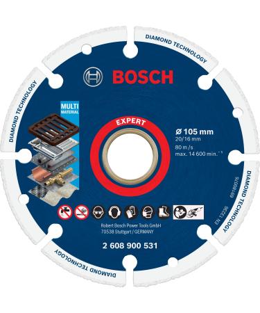 Bosch Professional 1x Expert Diamond Metal Wheel Cutting Disc (for Cast iron 105 mm Accessories Small Angle Grinder Marble Cutter) 105 mm M 14