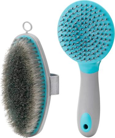 Navaris 2-Part Horse Care Set: Mane Brush & Card tsche for Optimal Fur Care | International Shipping - Buy Online on SooperMarket.com