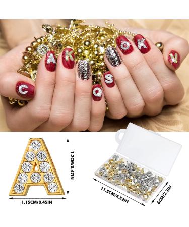 52 Pieces Delicate Style Alphabet Nail Stud Stickers - Rhinestone Letter Charms for Women and Girls Nail Decoration - English Nail Accessories Salon - Buy Online on SooperMarket.com