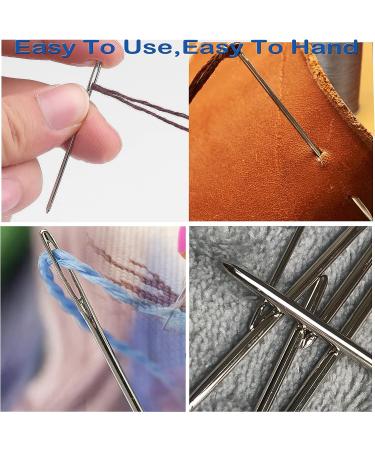 Large-Eye Blunt Needles - Stainless Steel Yarn Knitting Sewing Crafting Weaving Needles (9 Pieces) - Buy Online on SooperMarket.com