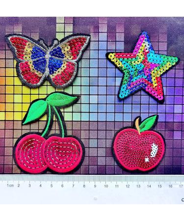 Qingxi Charm 32pcs Sequins Embroidered Patches - DIY Craft Embellishments for Clothes, Hats, Shoes - Assorted Styles - Buy Online on SooperMarket.com