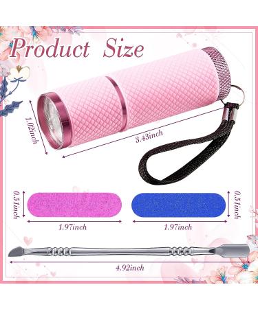 Chumia Mini UV LED Nail Lamp for Gel Nails - Portable Manicure Tool with Nail Cuticle Pusher and Files (Pink) - Buy Online on SooperMarket.com