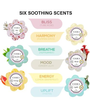 Fiora Naturals Shower Bombs: 12 Aromatherapy Vapor Tablets for Women | Stress Relief Essential Oil Shower Steamers | Spa Bath Bomb Gift - Buy Online on SooperMarket.com