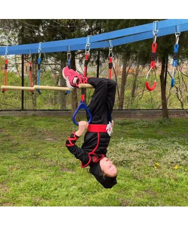 Lily's Things Trapeze Swing Bar with Gymnastic Rings - Ninja Warrior Accessories for Kids - Easy Attachment to Home Playground Equipment - Buy Online on SooperMarket.com