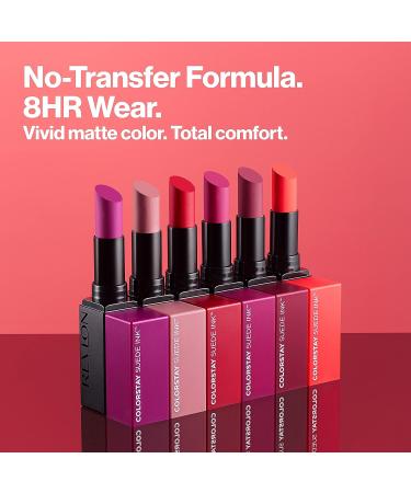 REVLON ColorStay Suede Ink Lipstick - Waterproof Matte Lip Color with Primer and Vitamin E - Smudgeproof Formula - 009 In Charge (Pack of 1) - Buy Online on SooperMarket.com