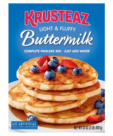 Krusteaz Light & Fluffy Complete Buttermilk Pancake Mix 2 LB. (Pack of 2) Buttermilk 2 Pound (Pack of 2)