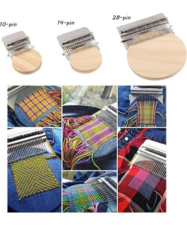 Wooden Darning Loom Tool - 14 Hooks Weaving Frame for Beginners - Hand Craft Repair for Jeans, Socks, Clothes - Buy Online on SooperMarket.com