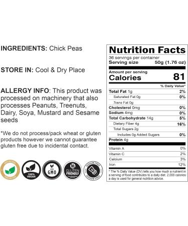 Rani Kala Chana 64oz (4lbs) - All Natural, Gluten Friendly, Non-GMO, Vegan | Indian Origin Black Chickpeas with Skin - 1.81kg Pack - Buy Online on SooperMarket.com