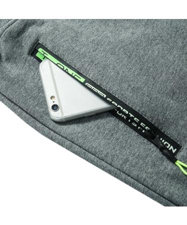 Buy ZOXOZ Men's Summer Cotton Shorts with Zipper Pockets - Gray XL | International Shipping Available - Buy Online on SooperMarket.com