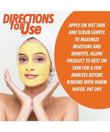 Natrulo Turmeric Face Scrub - All-Natural Brightening Mask for Acne & Glowing Skin - Detox Clay Mask for Even Tone & Toxin Removal - Buy Online on SooperMarket.com