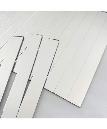 50 Pcs 1/2 x 5 Rectangle Mirror Tiles Glass Mosaic Shapes - Pack of 50 Pieces - Buy Online on SooperMarket.com