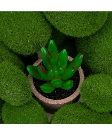 Nicunom 40 Pcs Artificial Moss Rocks - Faux Green Stones for Garden Decor & DIY Floral Arrangements - Buy Online on SooperMarket.com