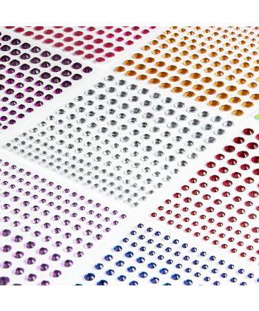 2310 PCS Self-Adhesive Rhinestone Gem Stickers - 14 Sheets Bling Jewels for Face, Nail, Body Makeup & DIY Crafts - Buy Online on SooperMarket.com