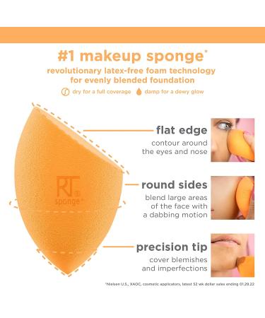 Real Techniques Everyday Essentials 6-Piece Makeup Brush Set with 2 Sponge Blenders - Multiuse Brushes for Eyeshadow, Foundation, Blush, Highlighter, and Concealer - Buy Online on SooperMarket.com