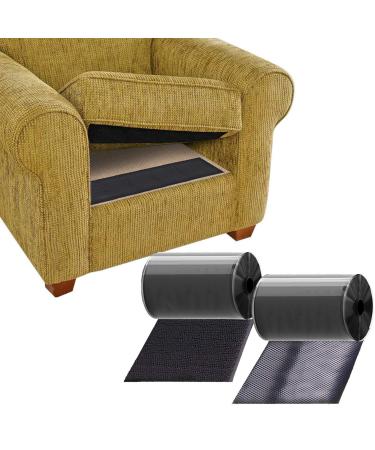 TEUVO Couch Cushion Non Slip Pads to Keep Couch Cushions from Sliding  Premium Hook and Loop Tape with Adhesive for Smooth Surfaces  11cm Wide and 1M Long