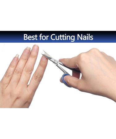 Nail Scissors - Curved Multi-Purpose Beauty Tool for Hair, Manicure, Pedicure, and Grooming - Multicolor - Buy Online on SooperMarket.com