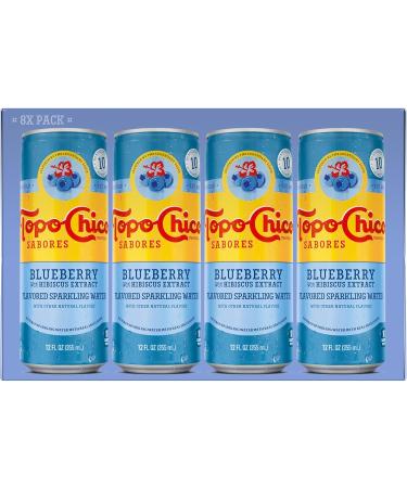 Topo Chico Blueberry Hibiscus Sparkling Water - 12oz 8pk - Refreshing Flavor International Shipping Available - Buy Online on SooperMarket.com