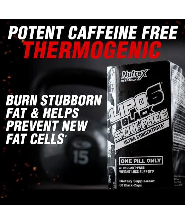 Nutrex LIPO-6 Black Stim-Free Ultra Concentrate | 60 Black-Caps for Weight Loss - Buy Online on SooperMarket.com