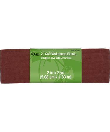 Dritz Notions 2" Soft Waistband Elastic, 2", Brown