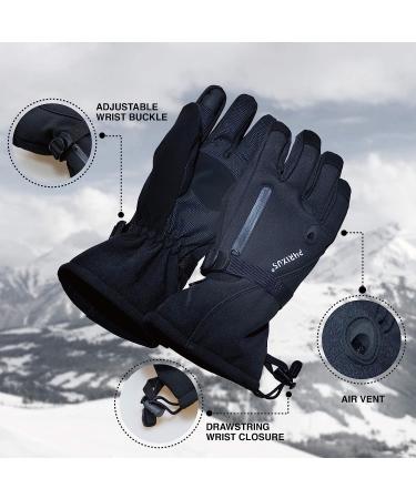 PHRIXUS Mens & Womens Ski Gloves Waterproof Winter Warm 3M Thinsulate Skiing & Snow Gloves Snowboard Snowmobile Gloves Winter Cold Weather Windproof Gloves Large Black - Buy Online on SooperMarket.com