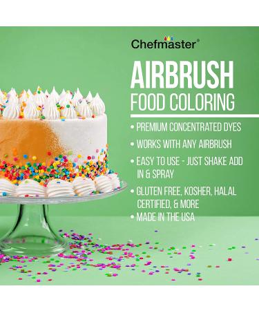 U.S. Cake Supply Airbrush Cake Color Set - 12 Popular Colors, 0.7 fl. oz. Bottles - Made in USA - Buy Online on SooperMarket.com