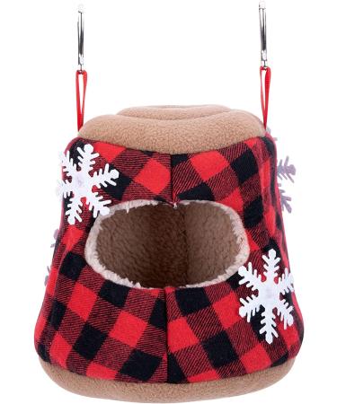 ZYP 2 Pack Winter Bird Nest & Snuggle Cave Hanging Hammock Cage - Cozy Hideaway Sleeping Bed for Parakeet, Cockatiel, Conure, Cockatoo, Macaw - Christmas Special - Buy Online on SooperMarket.com