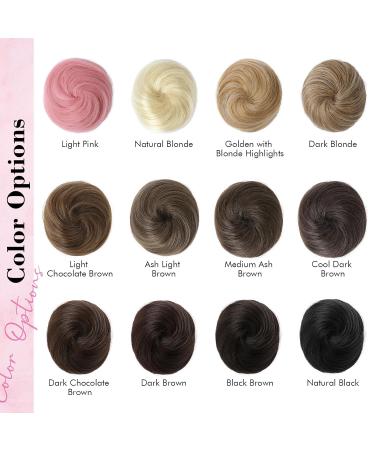 Reecho Mini Claws Hair Knot Extensions - 2 Pack Clipping Accessories for Messy Updo & Cat Ears - 7.6 cm Medium Blonde with Highlights - Buy Online on SooperMarket.com